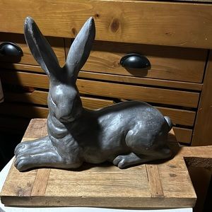 Pottery Barn Essex Handcrafted Laying 🐰 Bunny Sculpture BNIB